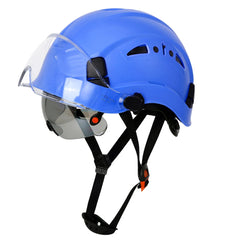 Vented construction safety helmet with built-in visor – image 30