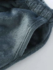 Men's Thickened Flannel Sleep Pants | Winter Loose High Waist Straight Leg Coral Velvet Fleece