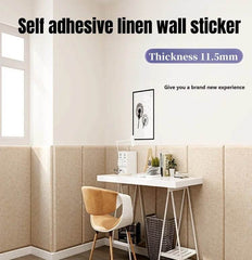3D Self-Adhesive Linen Wall Panel Stickers - SnaggIt