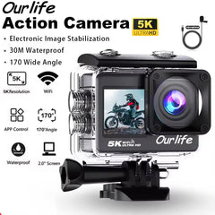 5K Action Camera – 4K60FPS Waterproof Sports Cam by Snagg A Portable Camera