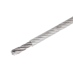 1mm PVC Transparent Coated Steel Wire Rope 7×7 | Flexible Soft Cable 20/50/100M Hanging Line