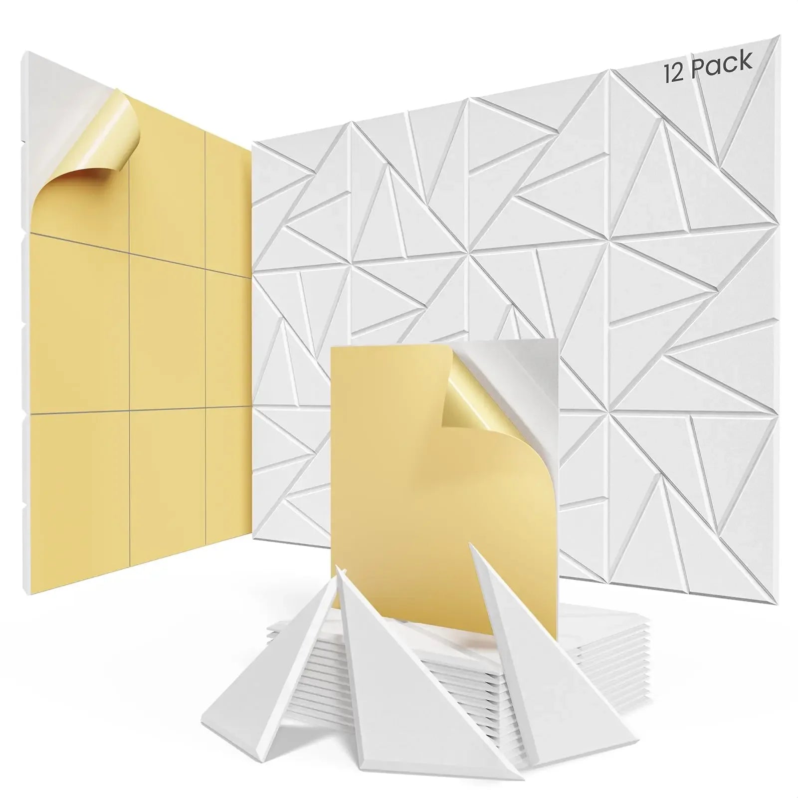 Self Adhesive Acoustic Wall Panels – 12 Pack by Snagg A Wall Panel