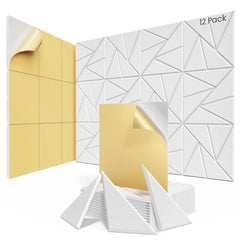 Self Adhesive Acoustic Wall Panels – 12 Pack by Snagg A Wall Panel