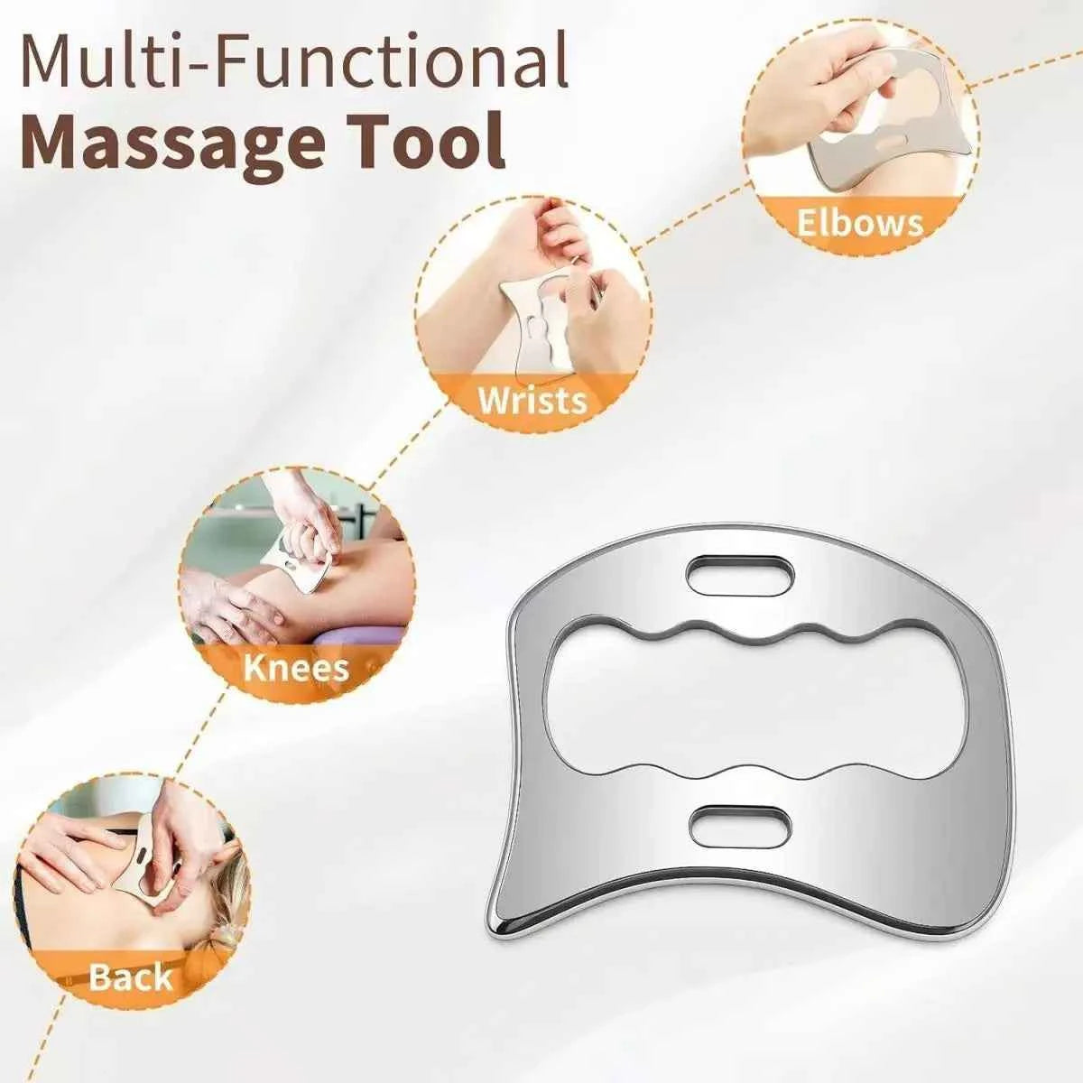 Professional Stainless Steel Gua Sha Tool – Deep Tissue Muscle Scraper & Facial Therapy Tool