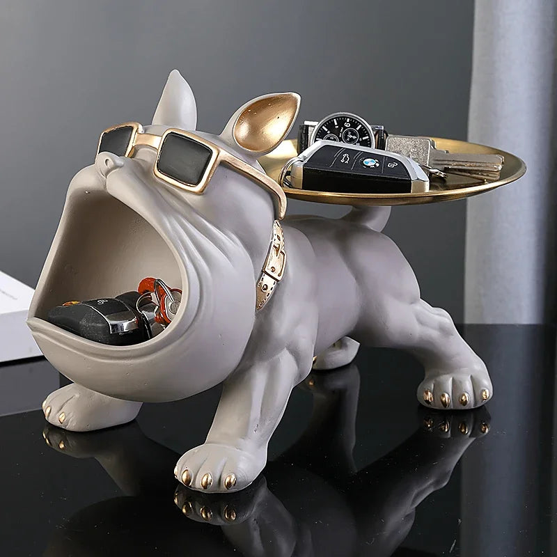 Bulldog Resin Figurine with Storage Compartment by Snagg A Sculpture