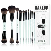 10 Pcs Double Sided Makeup Brush Set