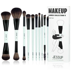 10 Pcs Double Sided Makeup Brush Set