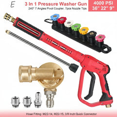 4000 PSI Spray Gun with Nozzles & Foam Lance Kit by Snagg A Foam Cannon