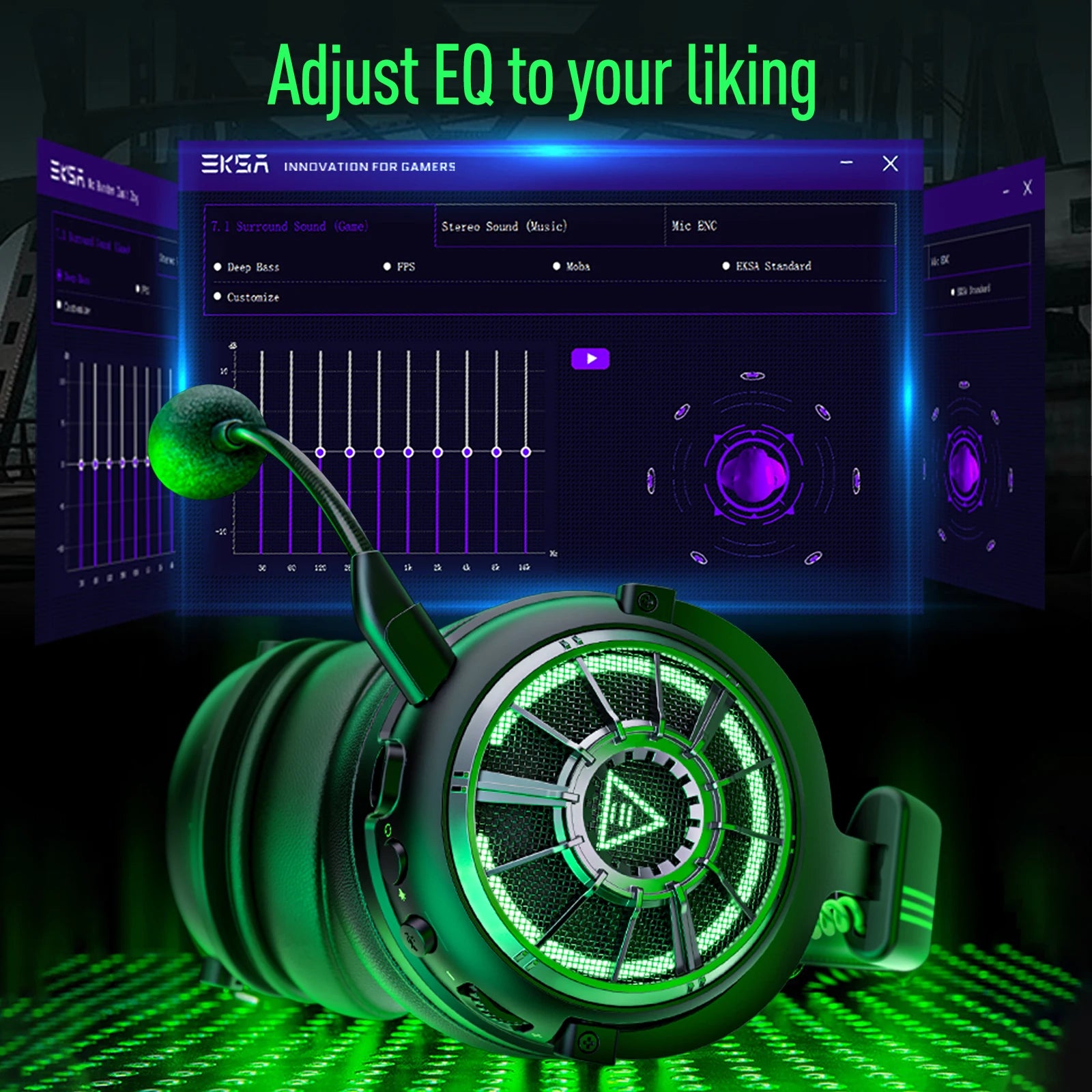 7.1 Wired Gaming Headset Connections for PC, PS4, Xbox & Switch by Snagg A Gaming Headset