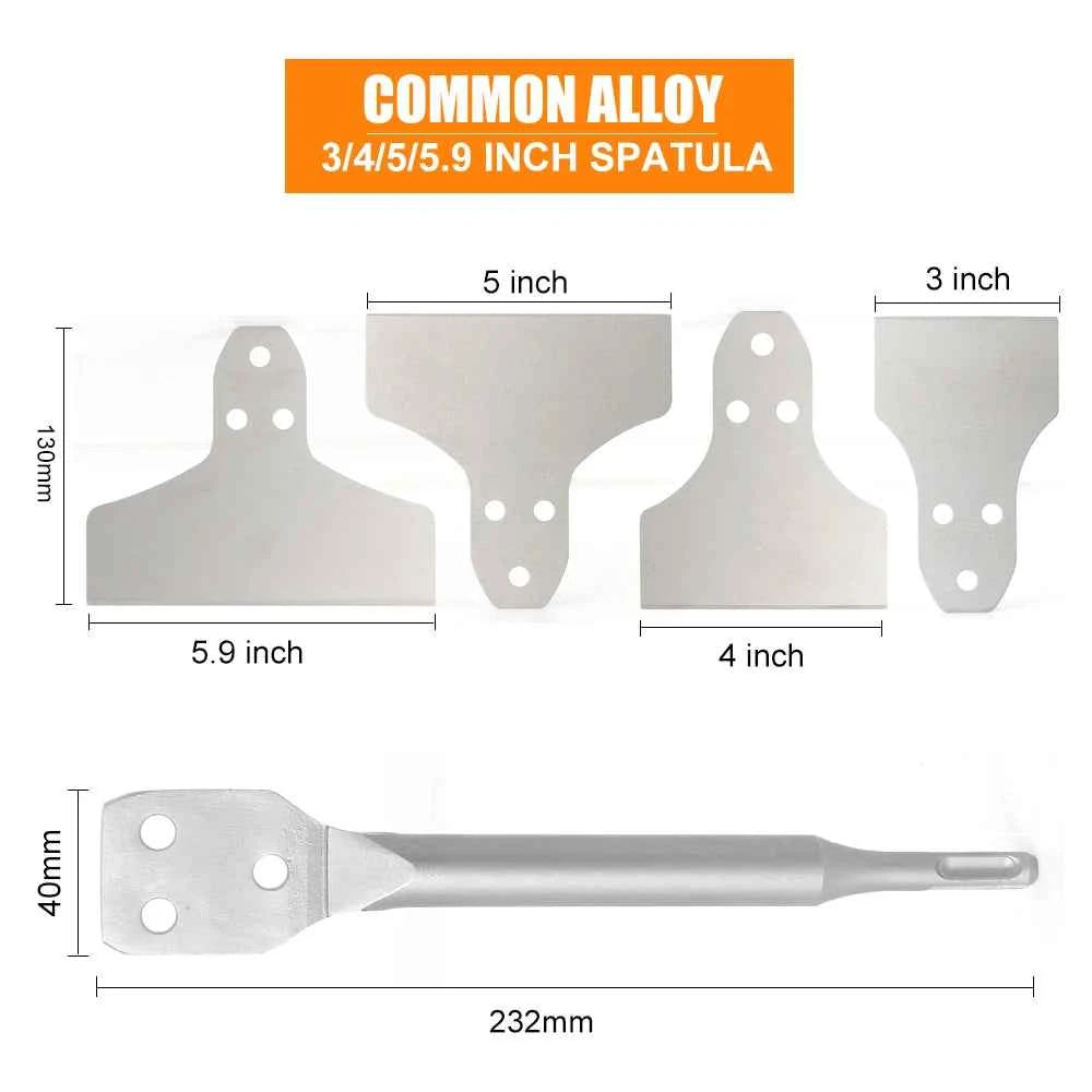 SDS Plus Heavy Duty Floor Scraper | Replaceable Scaling Chisel for Tile, Adhesive & Concrete Removal