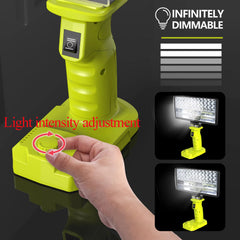 18V Cordless LED Work Light – 4000LM With USB-C Compatible With Ryobi 18V Lithium Battery