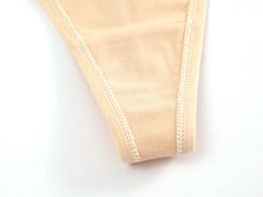 Cotton T-Back Thongs 5-Pack | Seamless Solid Colour Breathable Soft Women's Underwear