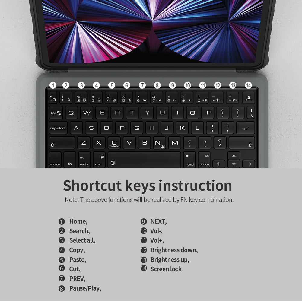 Magic Keyboard With Lens Protection For iPad Series by Snagg A Wireless Keyboard