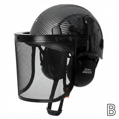 Forestry Safety Helmet With Earmuffs Face Shield by Snagg A Safety Helmet