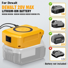 3 in 1 Multi Platform Wireless Charging Hub | 15W Fast-Charging Power Bank for 18V Battery Platforms