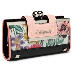 Women’s Floral Leather Long Wallet by Snagg It Wallet