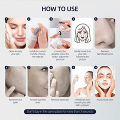 Diamond Microdermabrasion Machine – 3 in 1 Facial Peeling, Deep Clean & Skin Rejuvenation Device