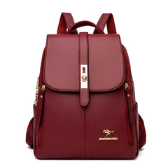 PU Leather Women's School & Travel Backpack