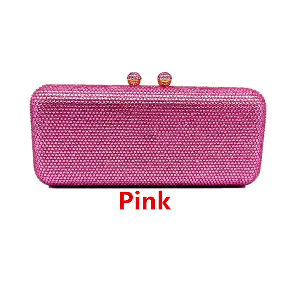 Italy-Inspired Crystal Diamond Evening Clutch by Snagg It Purses