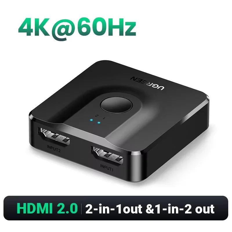 HDMI 2.1 Switch 8K@60Hz 2-in-1-Out Manual Selector for PS5, Xbox Series X, TV, Monitor & Projector by Snagg An HDMI Switch