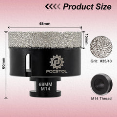 M14 Thread Diamond Core Drill Bit 6–125mm | Tile Hole Saw for Ceramic Marble Granite CE Certified
