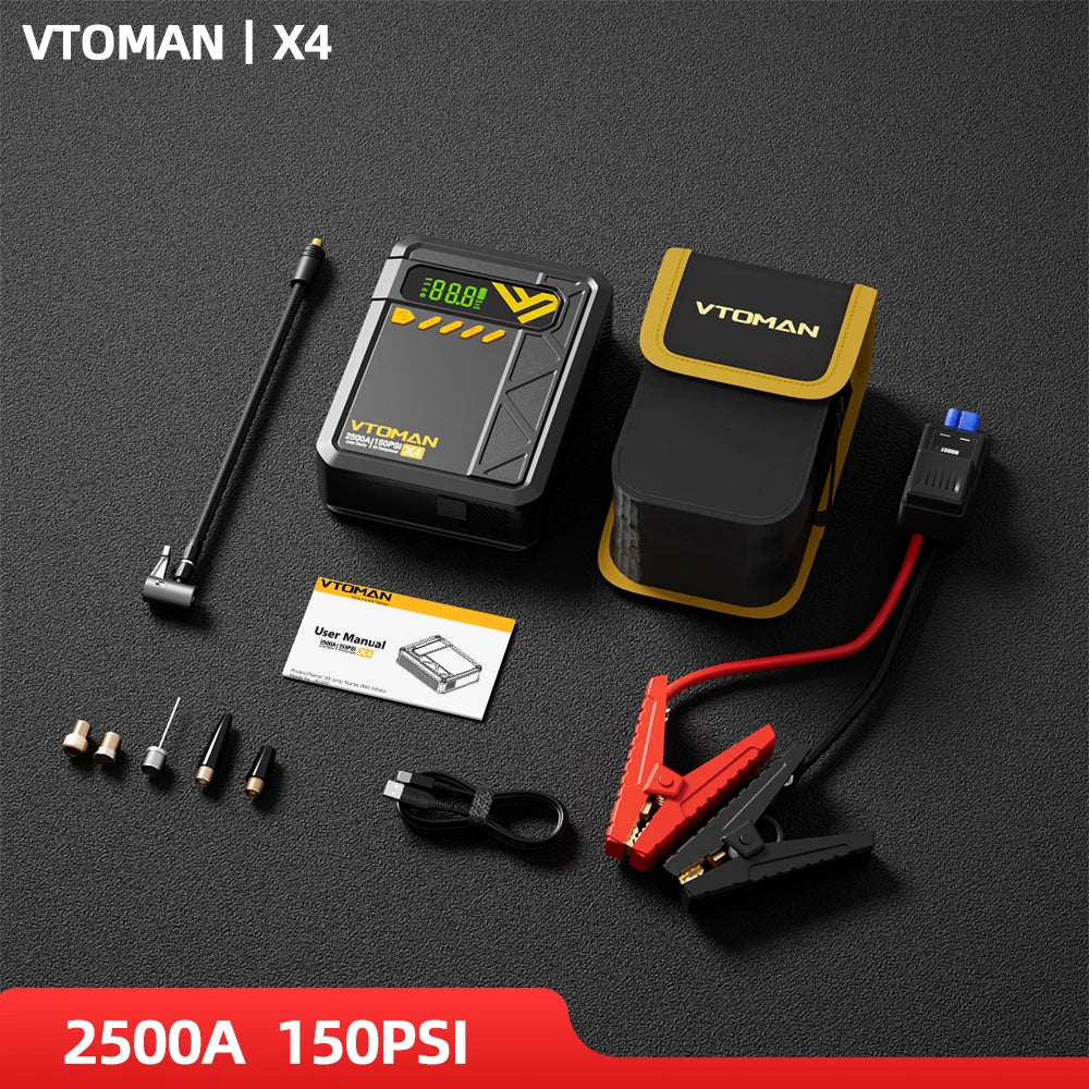12V car jump starter with tyre inflator – image 9
