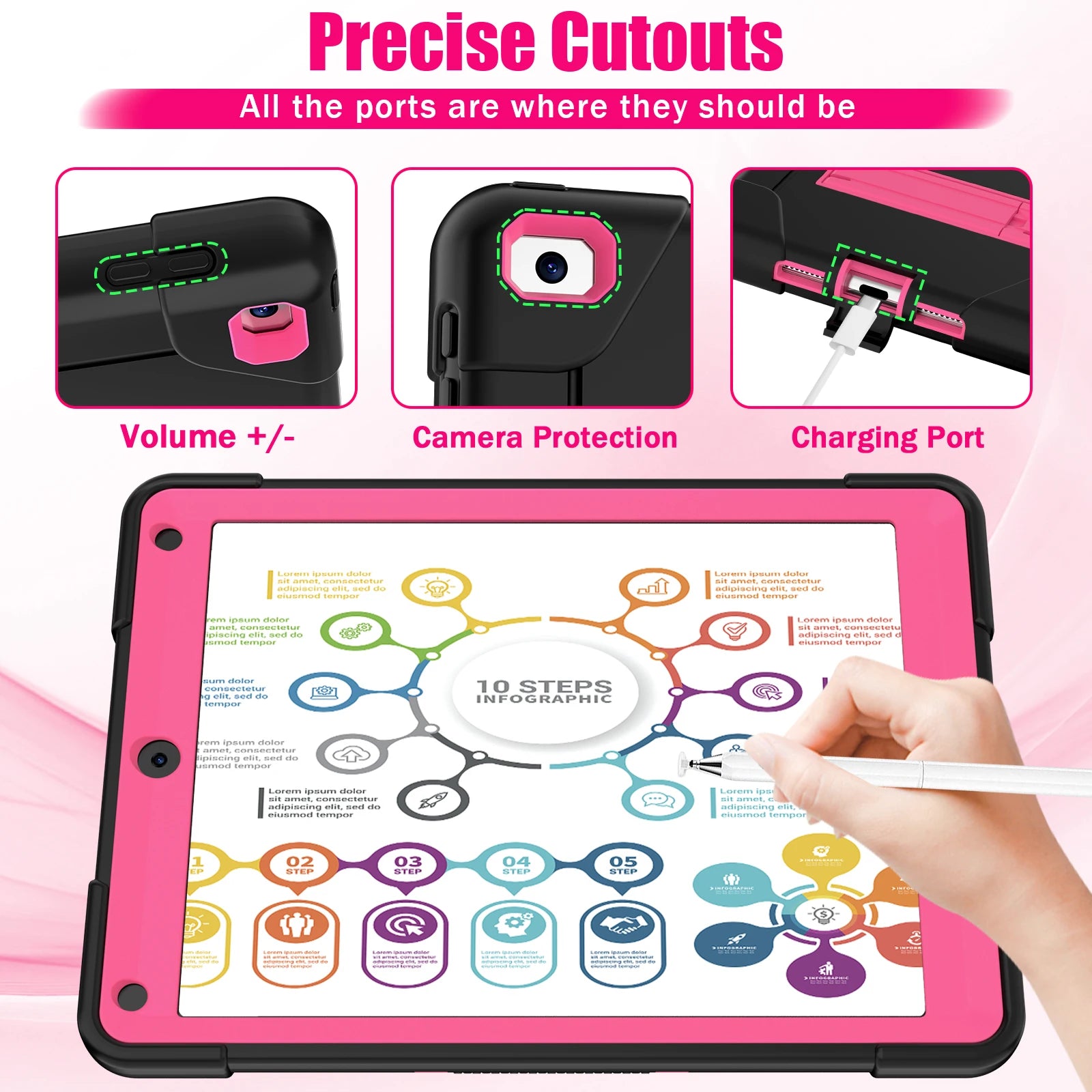 Rugged Shockproof Case For iPad 9.7 by SnaggIt