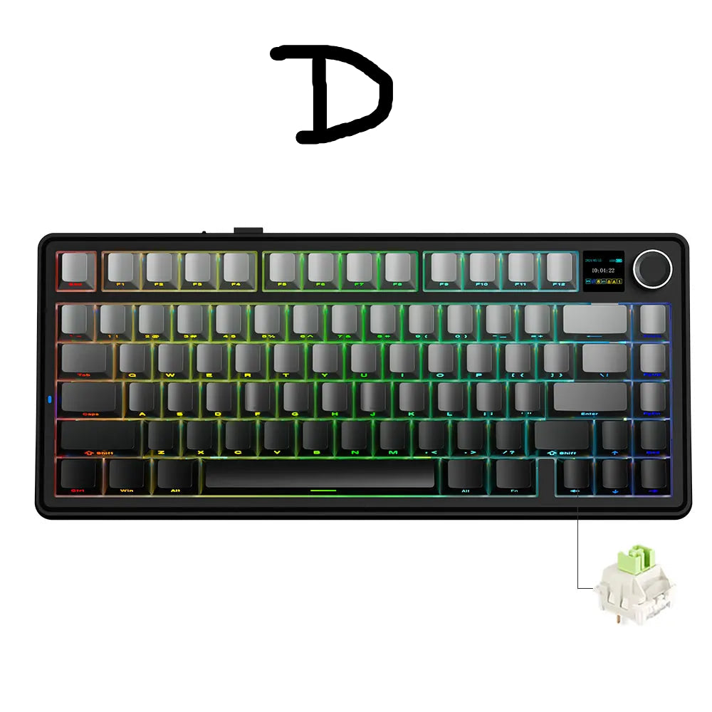 75% Mechanical Gaming Keyboard Tri-Mode Wired/Bluetooth/2.4G Connection by Snagg A Keyboard
