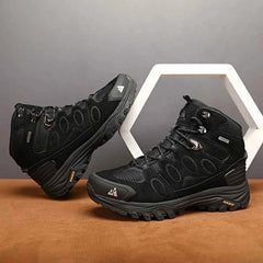 Men's Suede High-Top Winter Boots – Suede & Mesh Trekking Boots with Non-Slip Sole