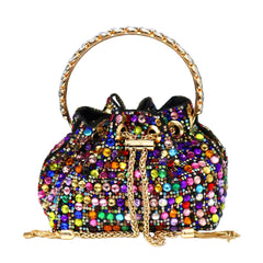 Rhinestone Bucket Design Evening Bag by Snagg It Purses