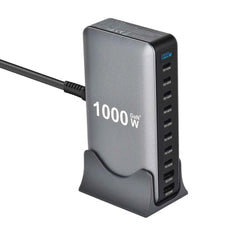 1000W GaN 10-Port USB-C Desktop Charging Station | PD3.1 Fast Charger for iPhone Samsung Laptop