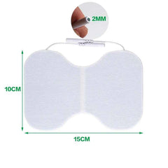 Replacement TENS Electrode Pads – Large Coverage Muscle Stimulator Stickers (2.0mm Plug)