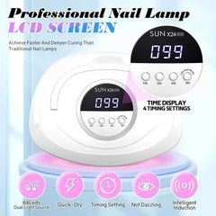 380W High Performance Professional UV/LED Nail Station – 84 LED Smart Curing System