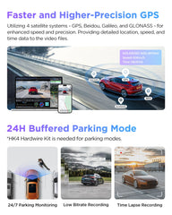 4K Ultra HD Triple Channel Dash Cam | Dual Sony STARVIS 2 Night Vision & GPS