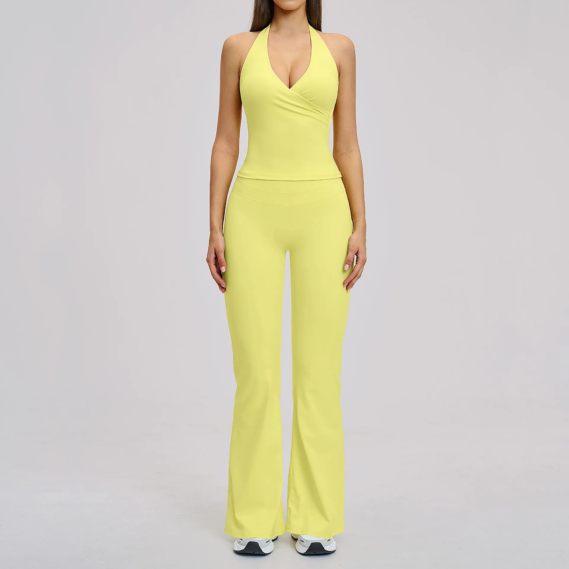 Women's 2-Piece Fitness Tracksuit | Seamless Sports Bra & High Waist Leggings Yoga Gym Set