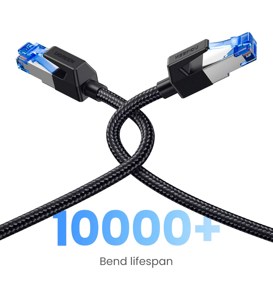 Cat8 Ethernet Cable – 40Gbps 2000MHz Braided LAN Cord for PC, Laptop & PS5 by Snagg A Network Cable