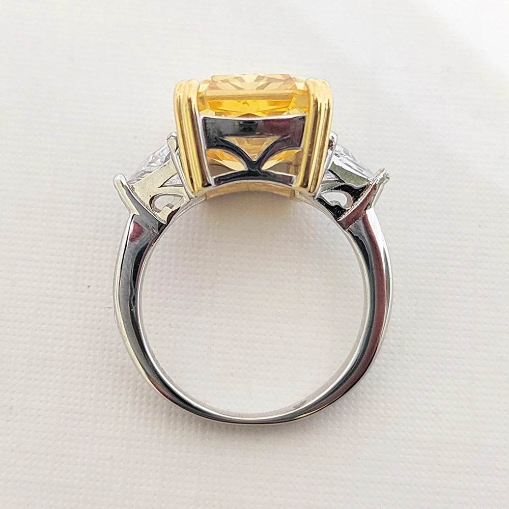 10ct Yellow Crushed Ice Cut Ring - SnaggIt