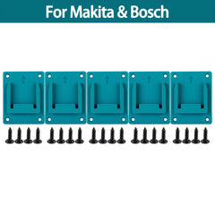 Cordless Drill & Power Tool Wall Mount Holder Compatible with Makita, DeWalt, Bosch & Milwaukee 18V Tools