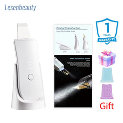 Ultrasonic Skin Scrubber – Deep Clean, Hydrate & Lift Facial Device