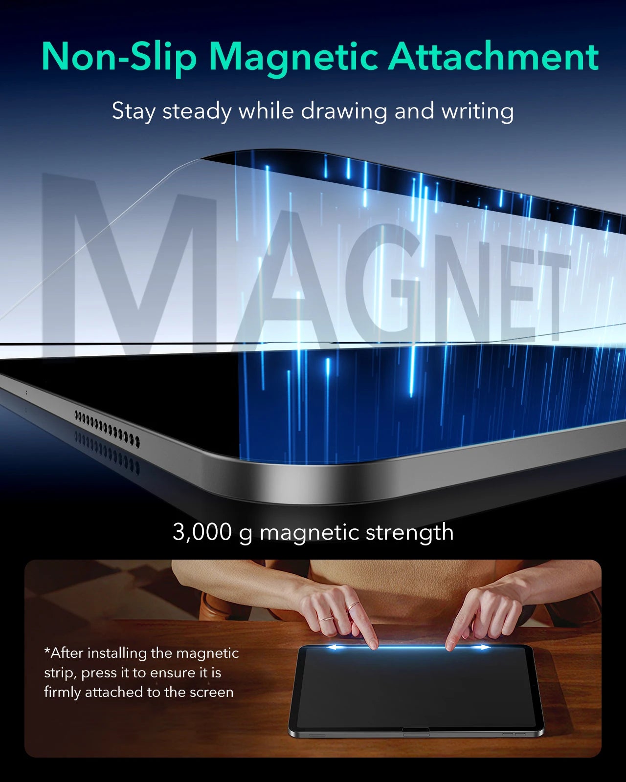 Detachable Screen Protector Removable Magnetic Writing Film for iPad Air 13/11&iPad 11/10 Gen&Air 5 by Snagg A Screen Protector