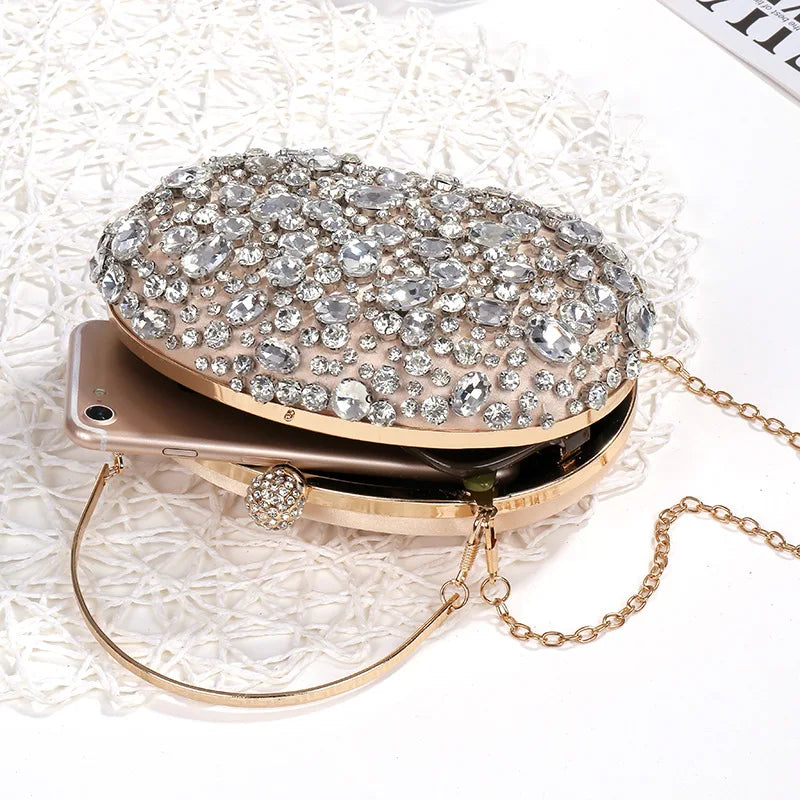 Luxury Crystal Diamond Evening Clutch by Snagg It Purses