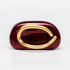 Brass Letter Acrylic Box Clutch - SnaggIt
