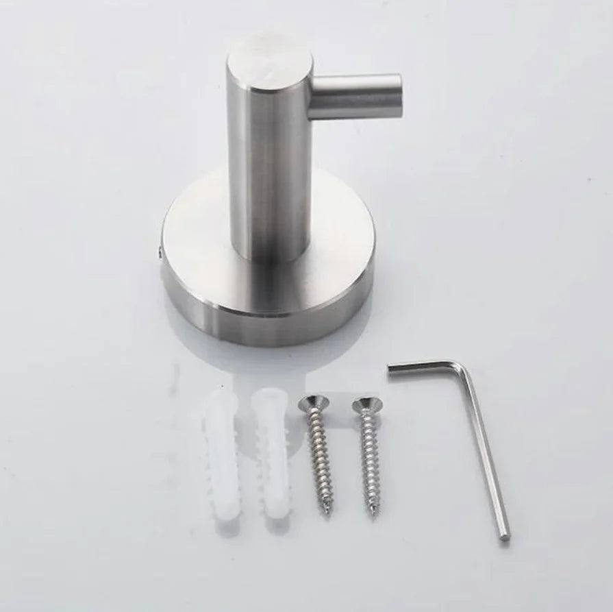 Brushed Nickel Wall Mounted Robe Hook by Snagg A Hook