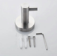 Brushed Nickel Wall Mounted Robe Hook by Snagg A Hook