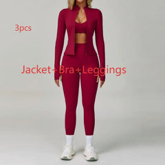 Women's 2/3-Piece Soft Breathable Yoga Set | High Waist Fitness Gym Suit Tracksuit Workout Clothes