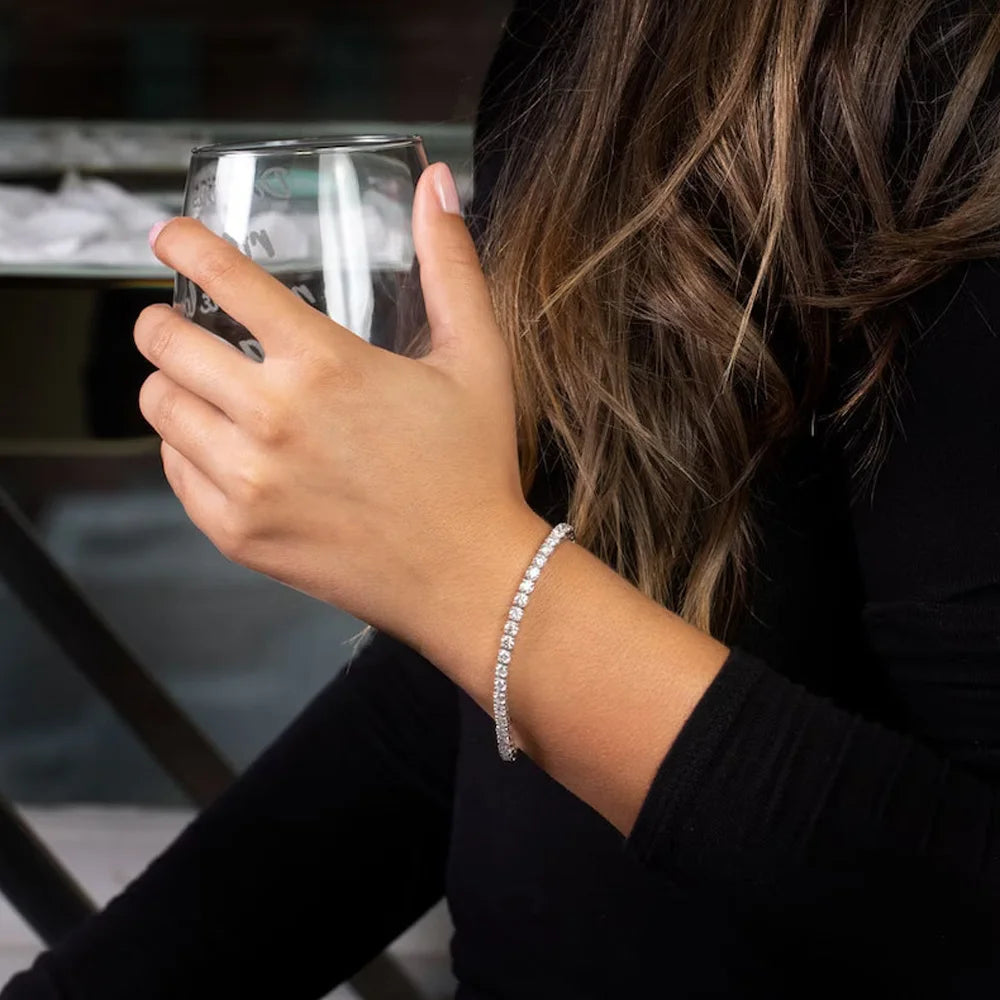 3mm / 4mm / 5mm D-Color Moissanite Tennis Bracelet - Bracelets