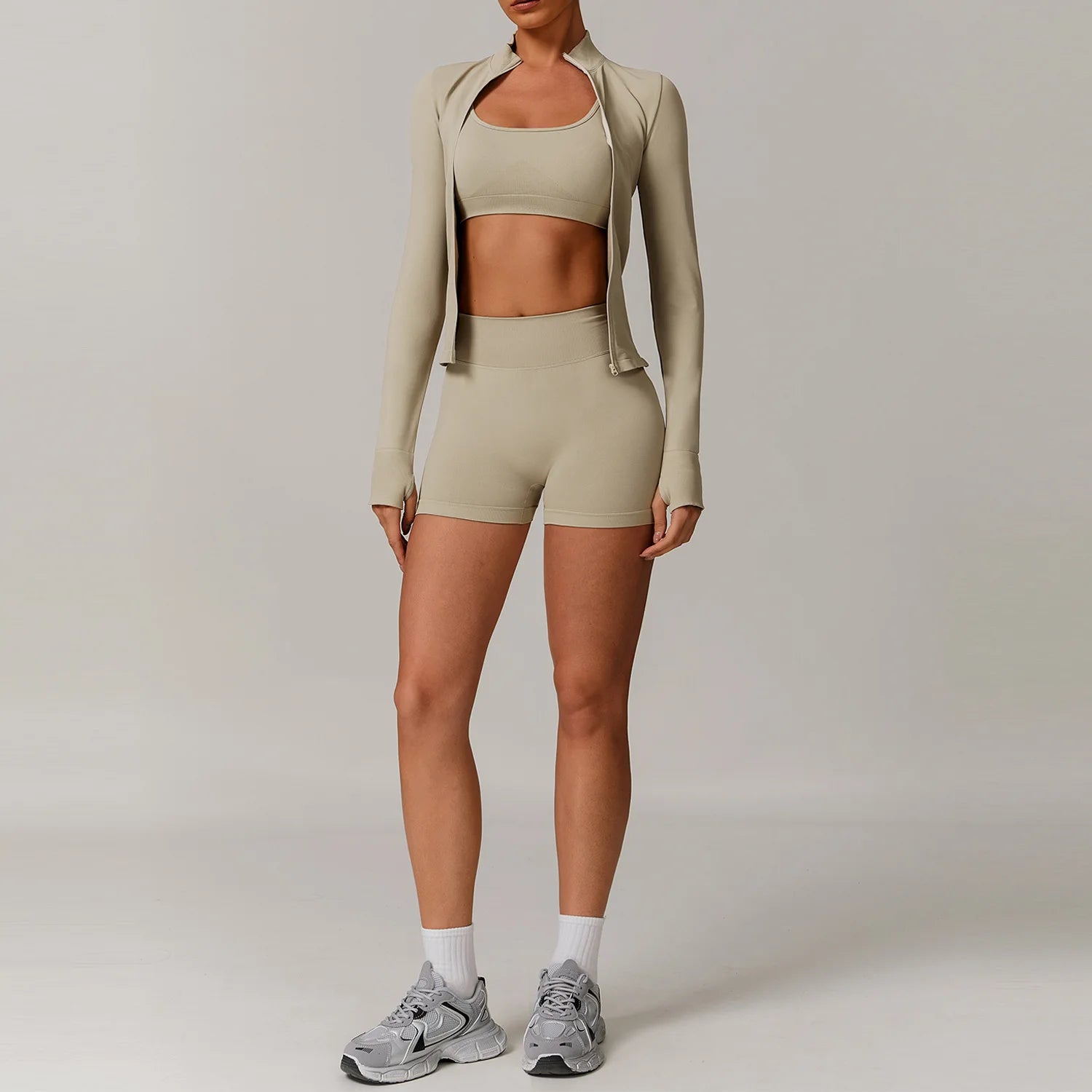 Women's 2/3-Piece Seamless Yoga Tracksuit | Gym Sports Bra & Leggings Fitness Set Sportswear