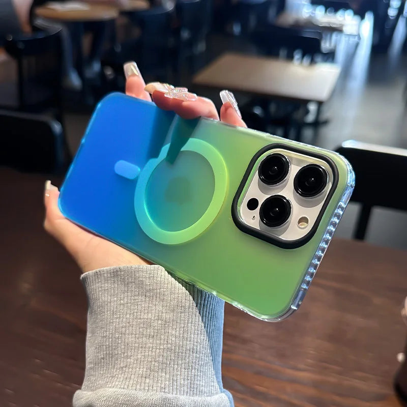 Laser Gradient MagSafe Shockproof Case – for iPhone 17 Series - Phone Cases & Covers