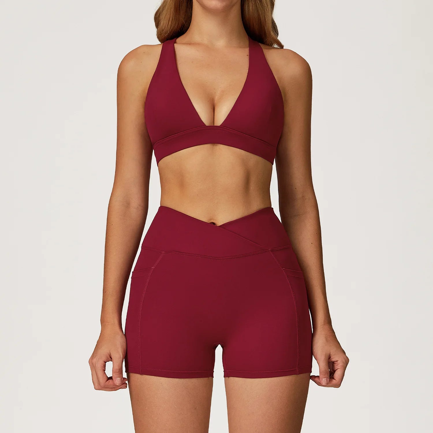 Women's 2-Piece Yoga Tracksuit | Push-Up Bra & High Waist Leggings Gym Fitness Sportswear