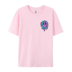Women's Smile Face Print T-Shirt | Street Casual All-Match Soft Hip Hop Breathable Fashion Tee